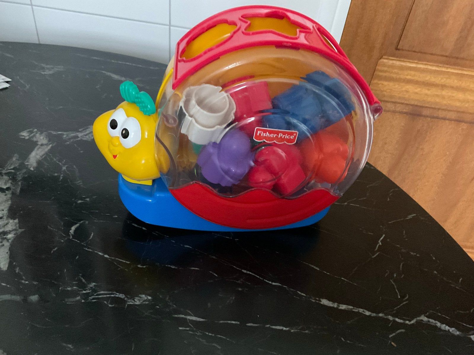 Fisher-Price Muzikale Slak met Vormenstoof, Ophalen of Verzenden, Gebruikt, Speelset, Met geluid