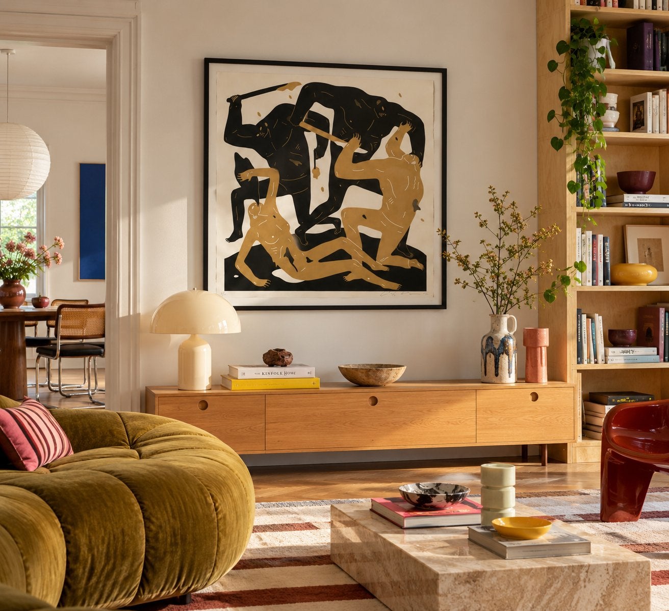 Cleon Peterson – Into the Sun (Gold) – gesigneerd – 14/125, Ophalen of Verzenden, Gesigneerd, Portret en Figuren, Zeefdruk