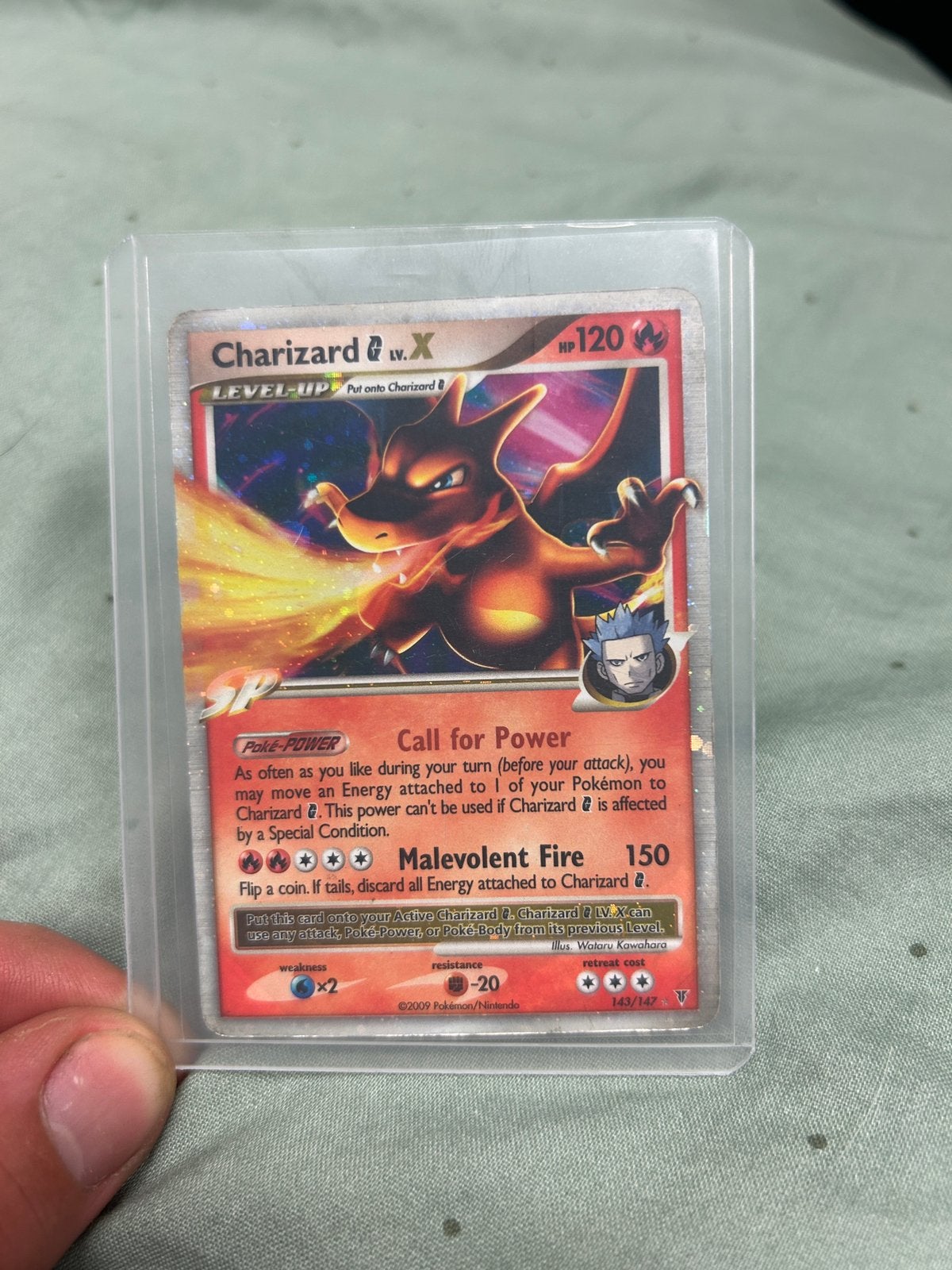 Charizard G LV.X 143/147 Holo Pokémon Kaart – Zeer Gezocht, Verzenden, Gebruikt, Losse kaart