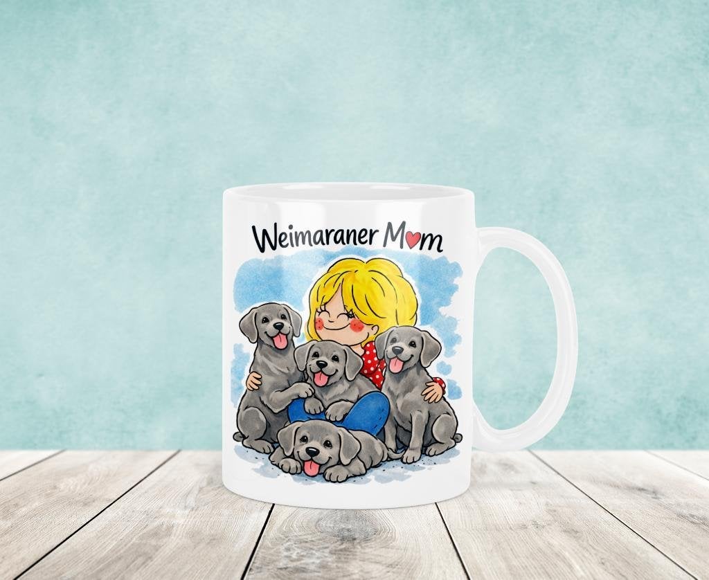 Weimaraner Mom Mok - Blond Stijl, Verzenden, Nieuw, Keramiek, Kop(pen) en/of Schotel(s)