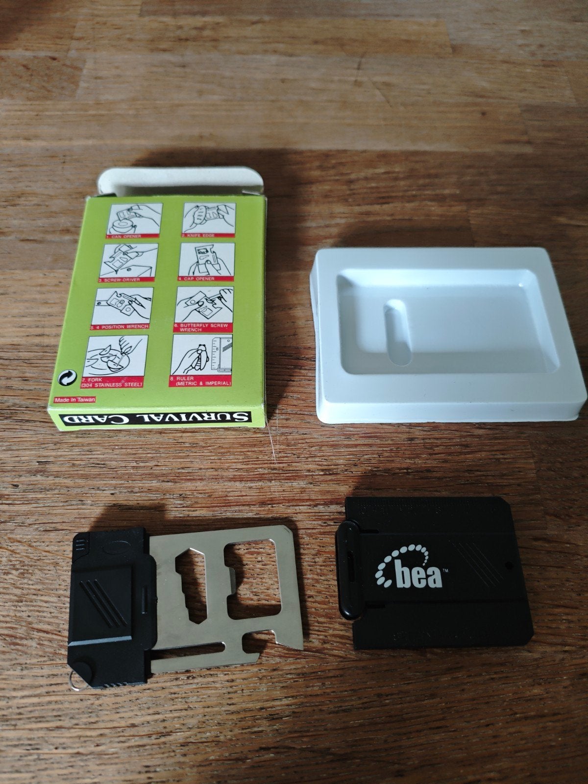 8-in-1 Survival Card - Multifunctioneel Gereedschap, Ophalen of Verzenden, Zo goed als nieuw