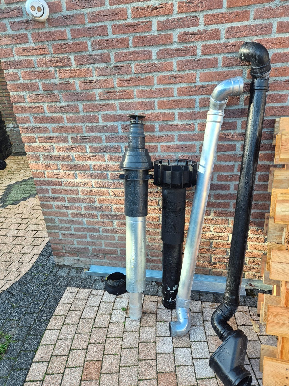 Dakdoorvoer materialen voor CV-ketel, Ophalen, Gebruikt, Overige typen
