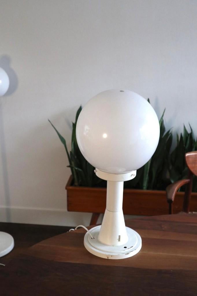Space age witte tafel bol lamp / vintage retro mushroom 60, Ophalen of Verzenden, Zo goed als nieuw, Kunststof, 50 tot 75 cm