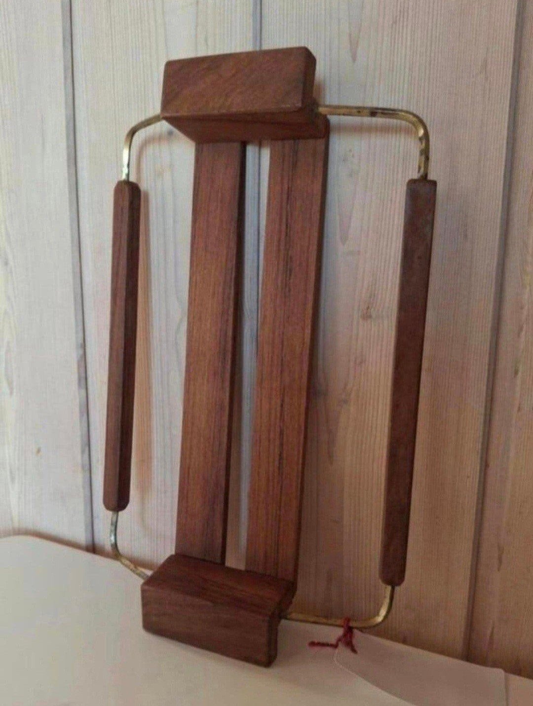 Deens teak houten dienblad., Ophalen of Verzenden, Gebruikt