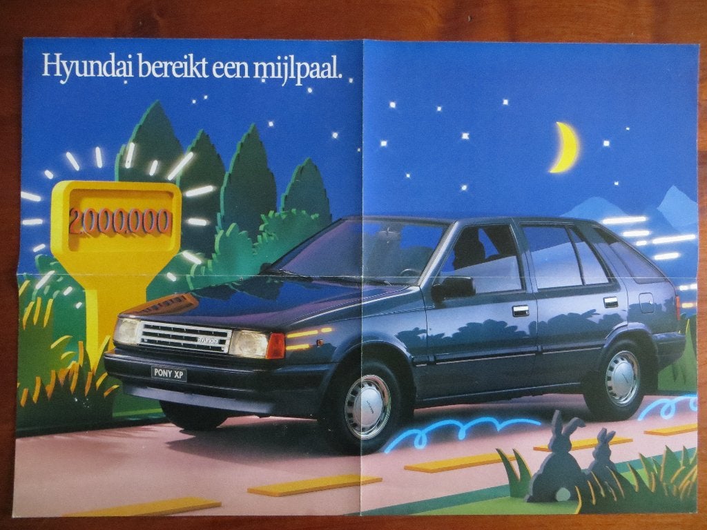 Hyundai bereikt een mijlpaal: 2.000.000 Hyundai Pony’s, Ophalen of Verzenden, Nieuw, Overige merken