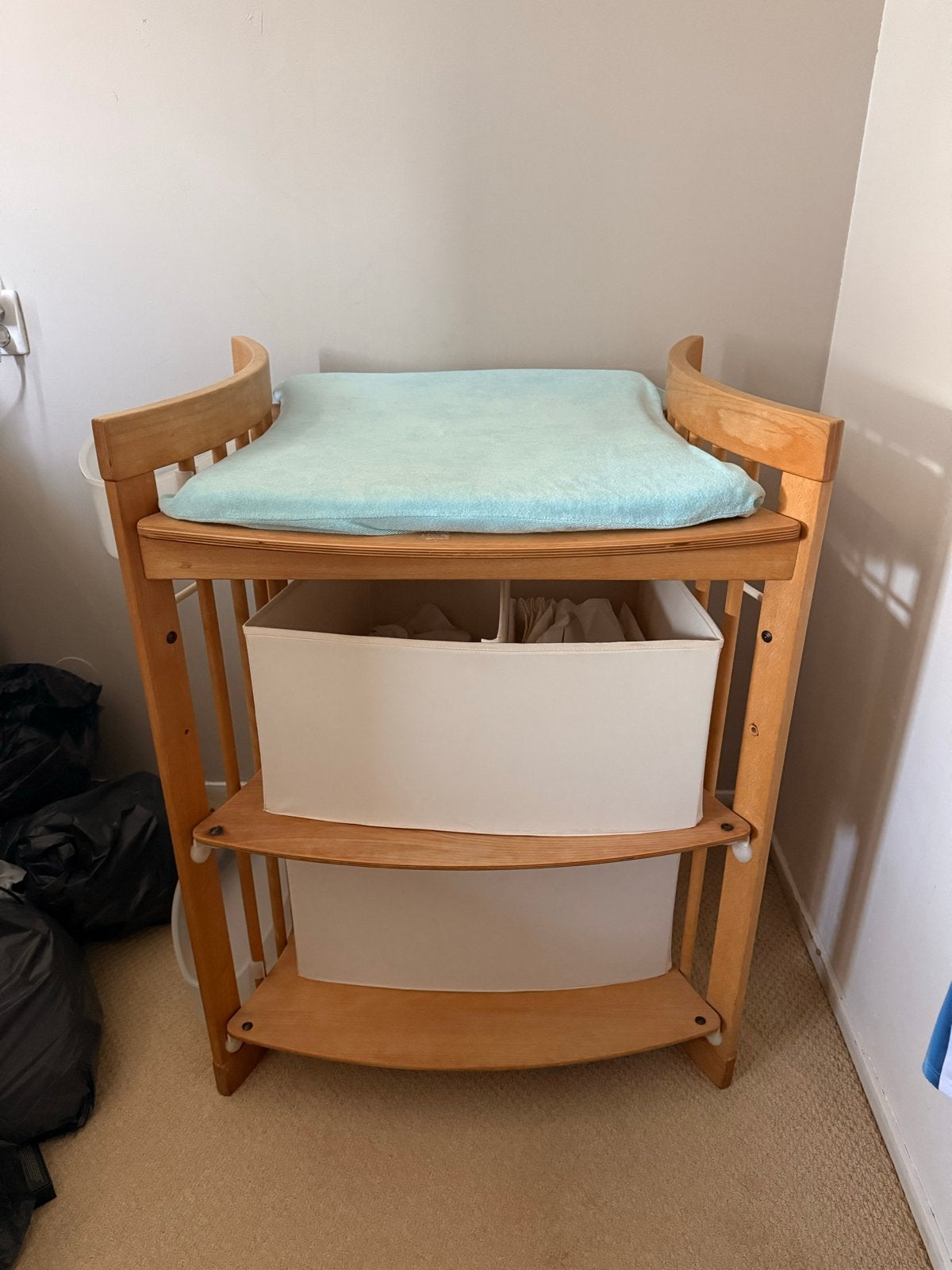 Stokke Commode met Opbergruimte en Aankleedkussen, Overige merken, Aankleedkussen, Ophalen of Verzenden, Zo goed als nieuw