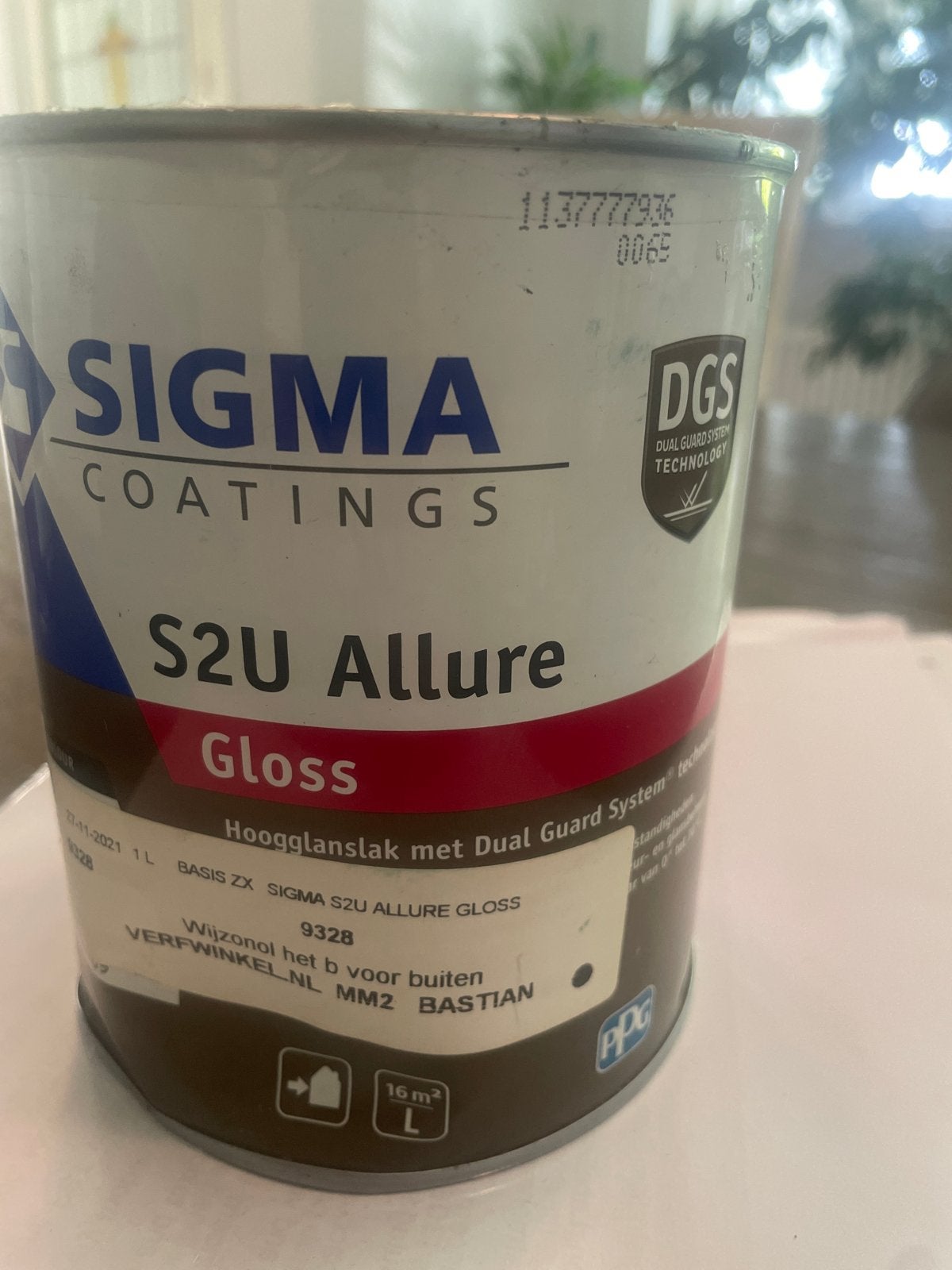 Sigma S2U Allure Gloss 9328 Donkergroen 1L Ongeopend, Nieuw, Ophalen of Verzenden, Lak, Minder dan 5 liter