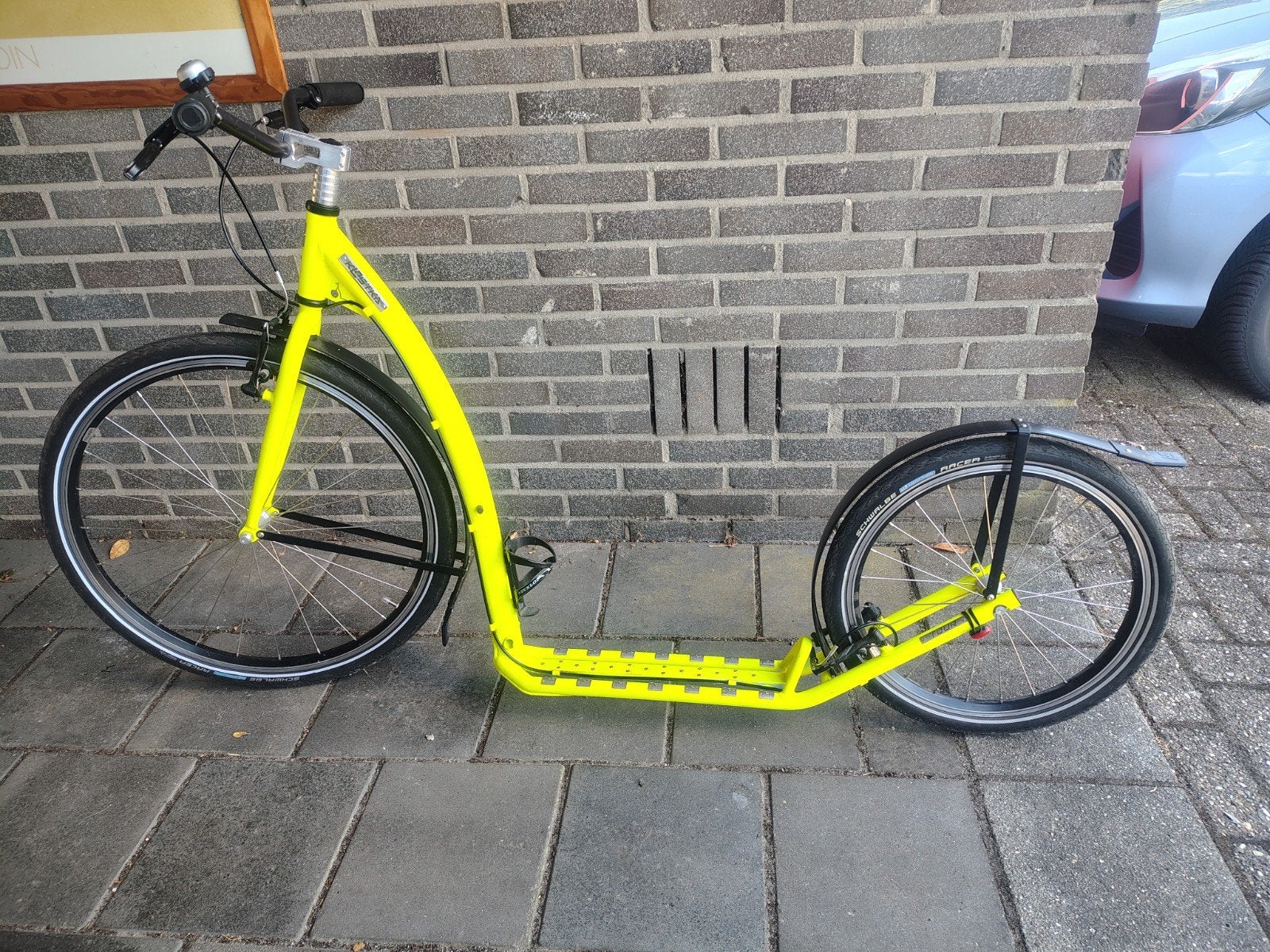 Kostka Tour 26 inch step - Fluor geel, zo goed als nieuw!, Fietsen en Brommers, Ophalen, Zo goed als nieuw, Gewone step, Kostka