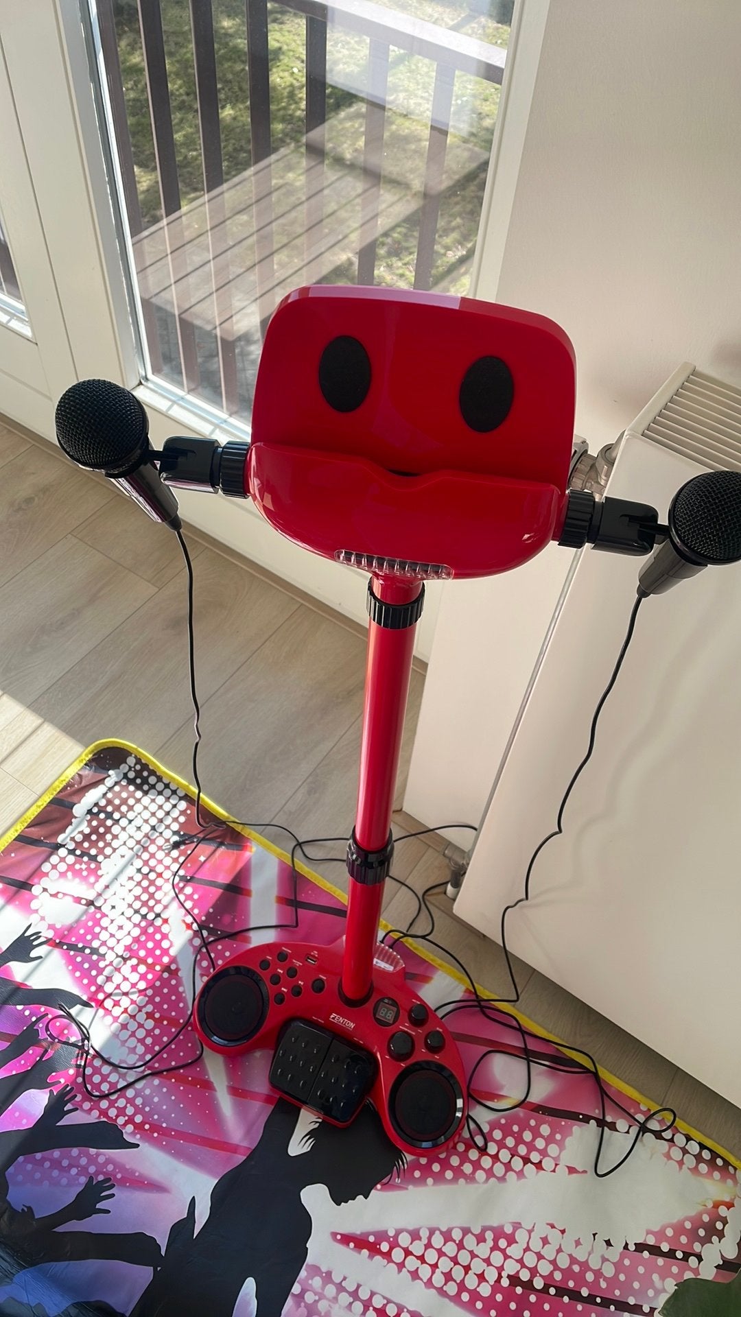 Fenton KSM15R karaoke set met mat, Ophalen of Verzenden, Zo goed als nieuw, Complete set