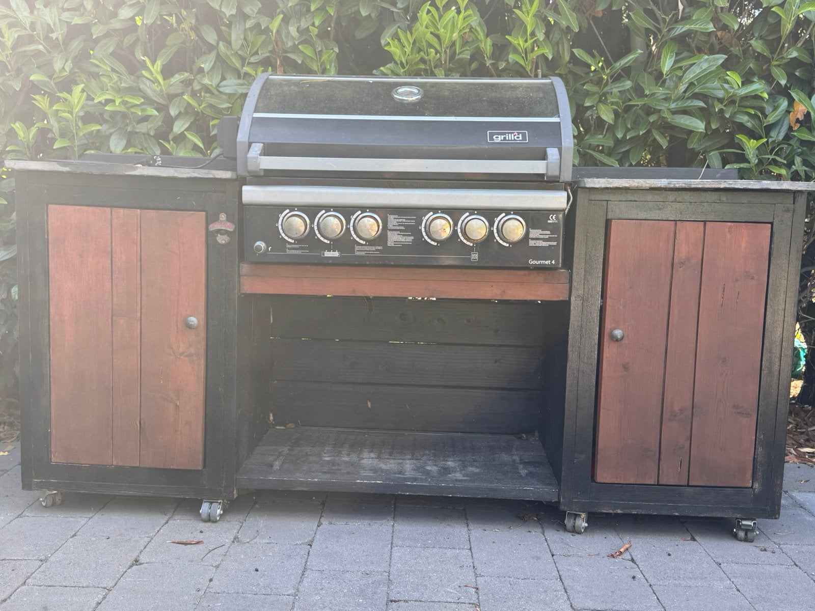 Gas bbq met kast, Ophalen, Gebruikt, Gas