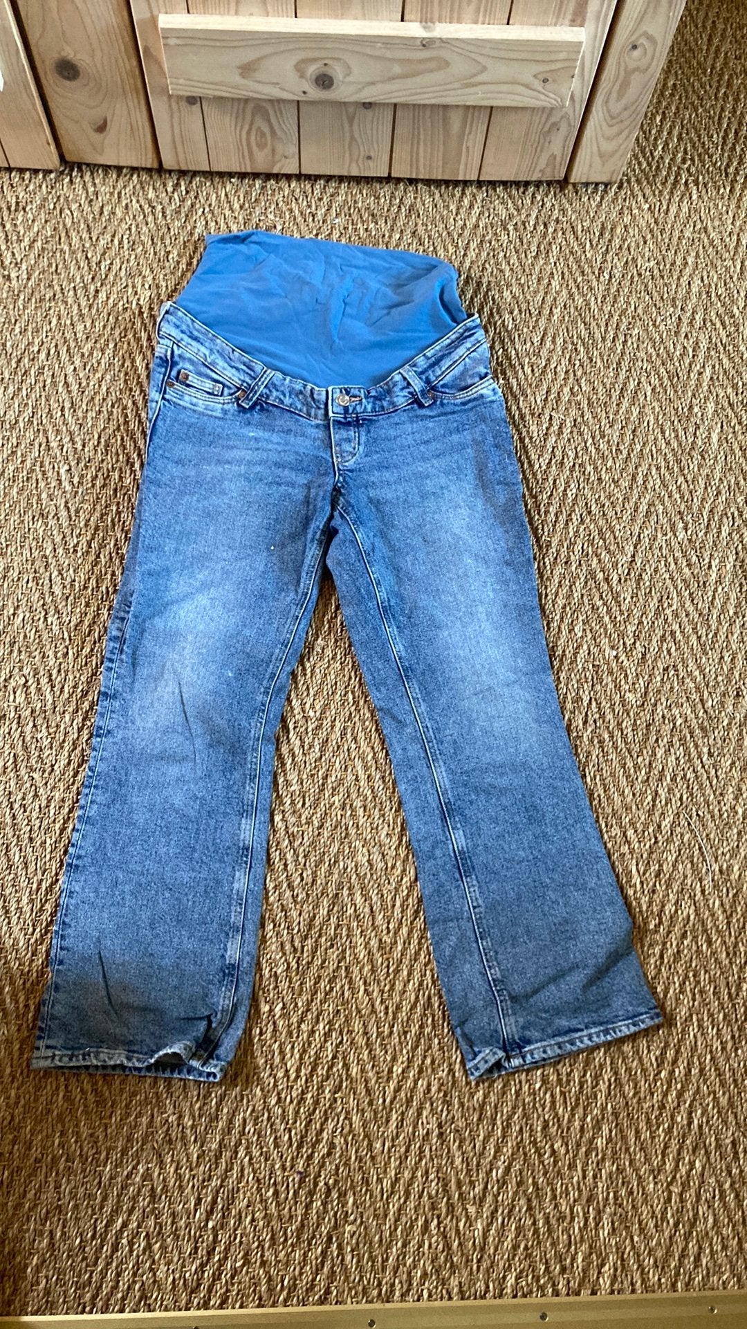 Positiebroek maat S iets korter spijkerbroek, Blauw, Ophalen of Verzenden, Maat 36 (S), Gedragen