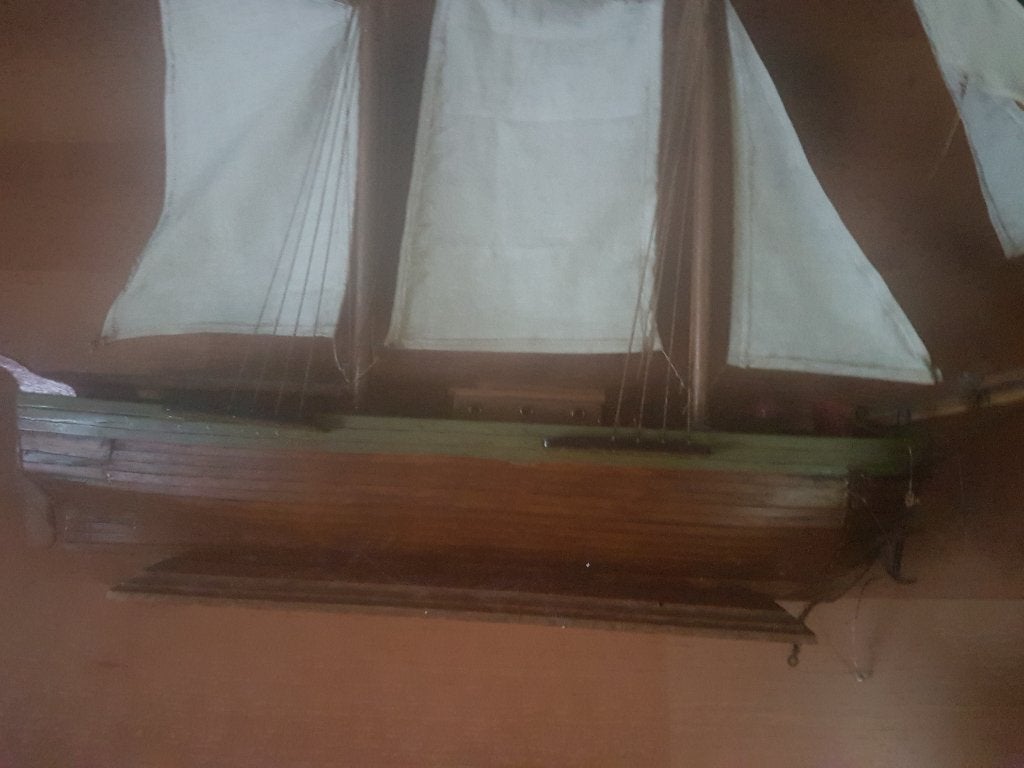 Houten schoener model, Ophalen of Verzenden, Gebruikt, 1:200 of kleiner, Overige merken