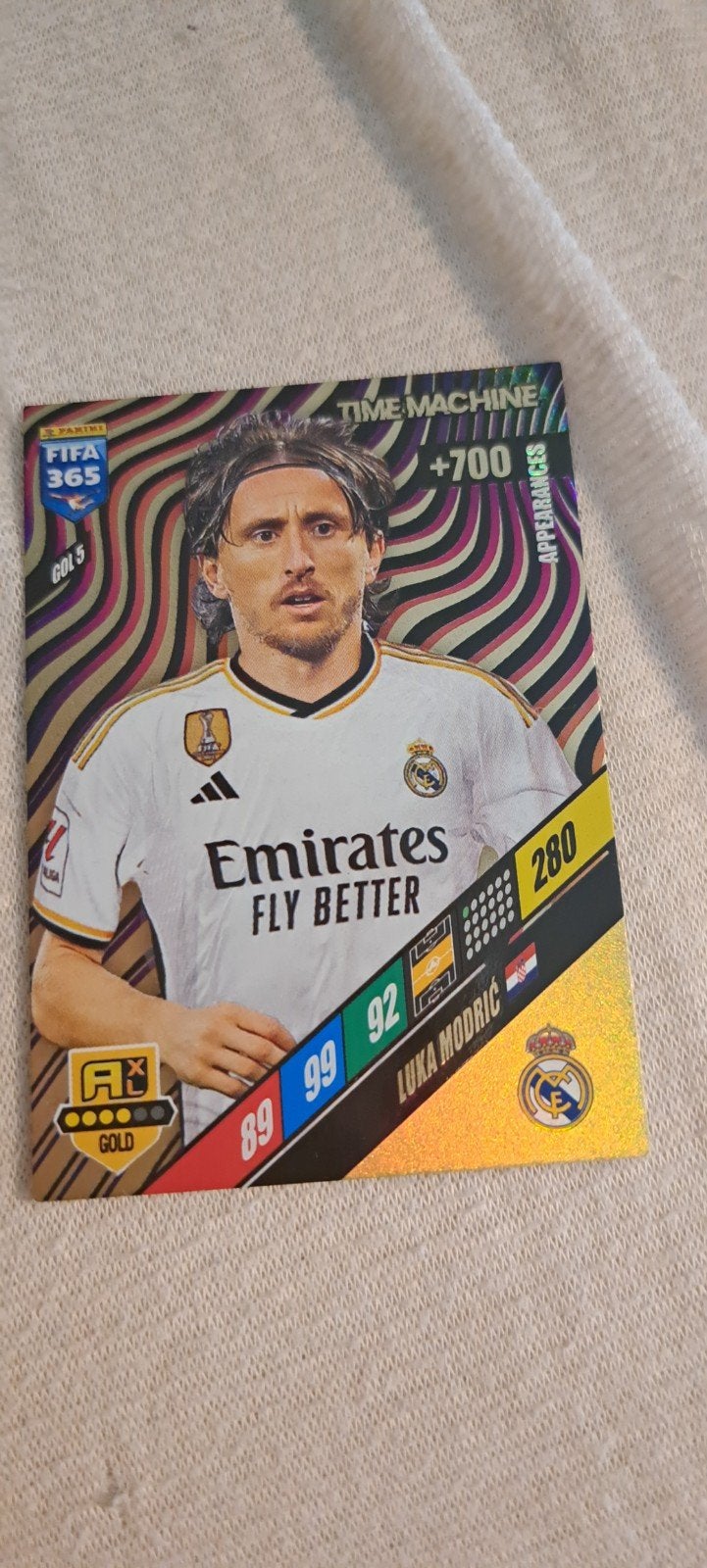Panini Adrenalyn XL FIFA 365 2024 Luka Modric Time Machine, Ophalen, Zo goed als nieuw, Buitenlandse clubs, Spelerskaart