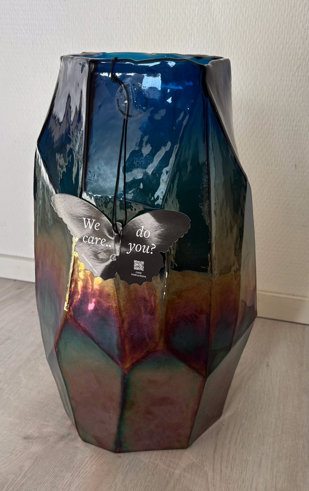 Pols Potten Graphic vaas L, Ophalen of Verzenden, Zo goed als nieuw, Glas, 40 cm