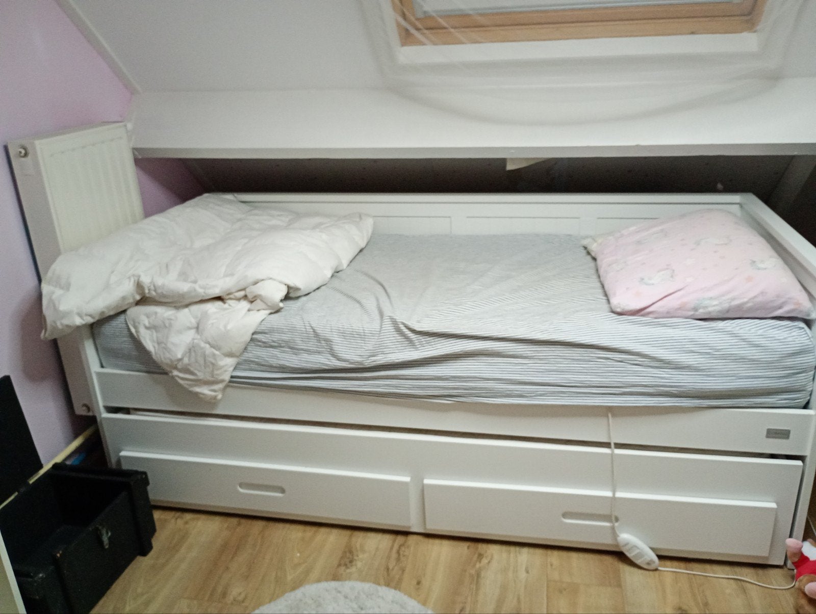 Coming bedbank met uitschuifbed, Ophalen, 180 cm of meer, 85 tot 100 cm