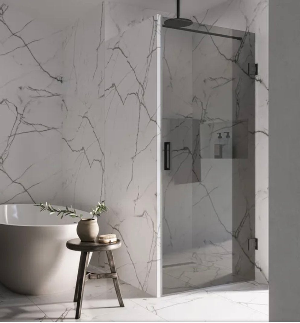 Saniclear Modern rookglas douchedeur profielloos 80x200 cm, Doe-het-zelf en Verbouw, Sanitair, Ophalen, Nieuw, Douche