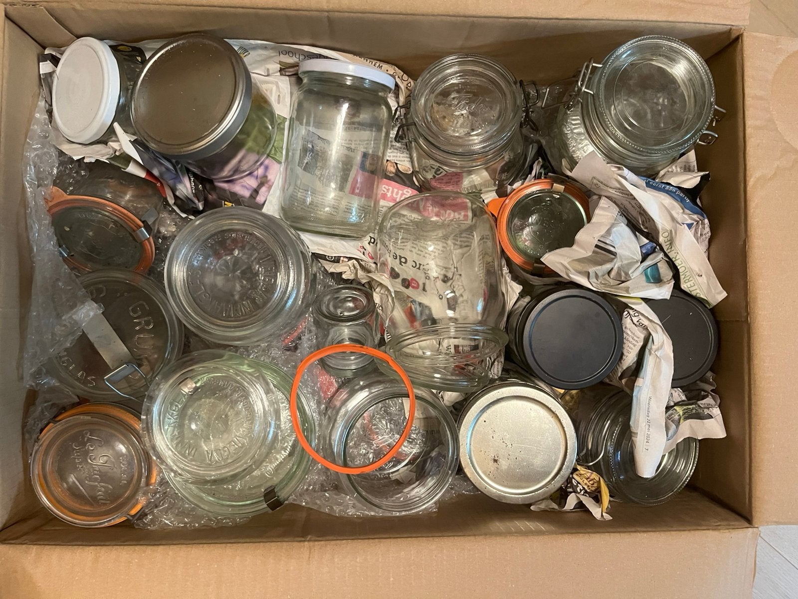 2 dozen weckglas, vegla compleet, Ophalen, Glas of Glazen, Overige merken, Overige stijlen