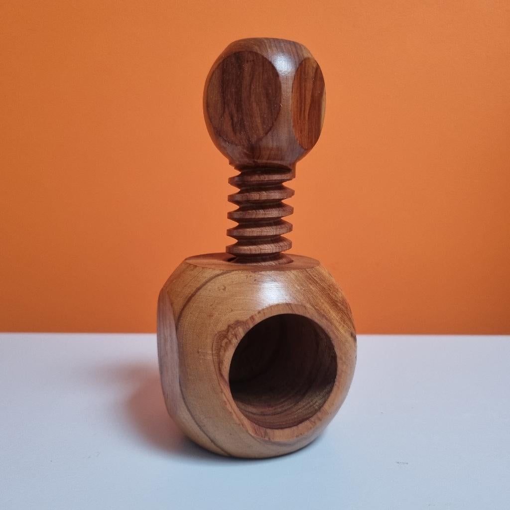 vintage teak houten notenkraker, Overige typen, Hout, Ophalen of Verzenden, Zo goed als nieuw