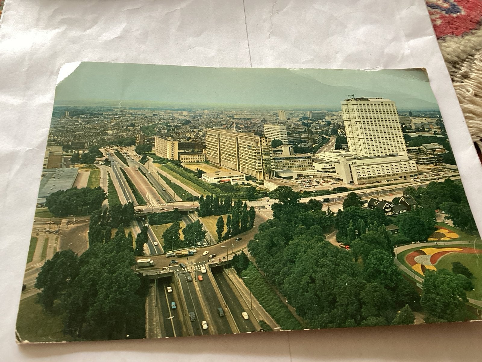 Vintage Ansichtkaart Rotterdam Holland Euromast, Ophalen of Verzenden, 1960 tot 1980, Gelopen, Zuid-Holland