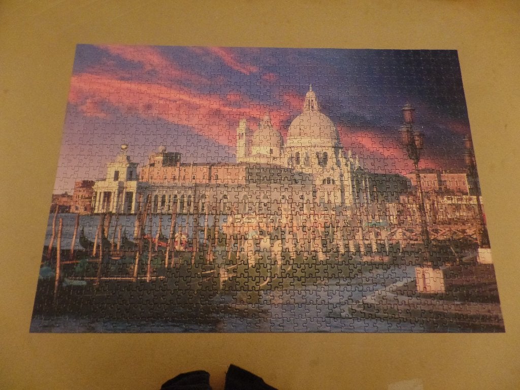 Puzzel schilderij Venetië 1000 stukjes, Hobby en Vrije tijd, Ophalen of Verzenden, 500 t/m 1500 stukjes, Gebruikt, Legpuzzel