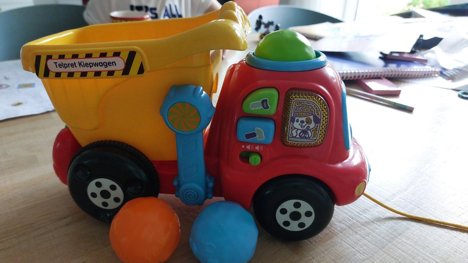 v-tech tel en kiepwagen, Kinderen en Baby's, Speelgoed | Vtech, Ophalen of Verzenden, Zo goed als nieuw