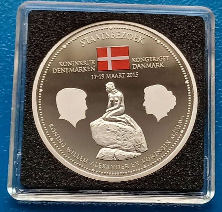 Penning Staatsbezoek Denemarken 2015 - Ons Vorstenhuis, Verzenden, Overige materialen, Nederland