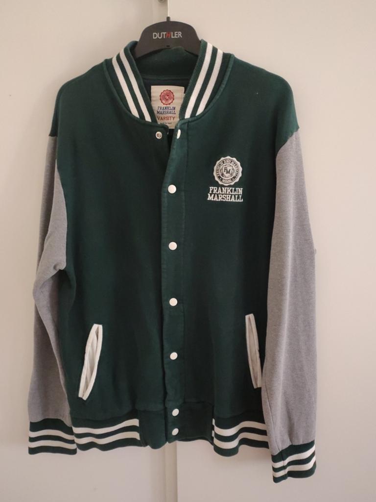Franklin & Marshall Varsity Jacket - Groen/Grijs XL, Maat 56/58 (XL), Ophalen of Verzenden, Franklin & Marshall, Gedragen