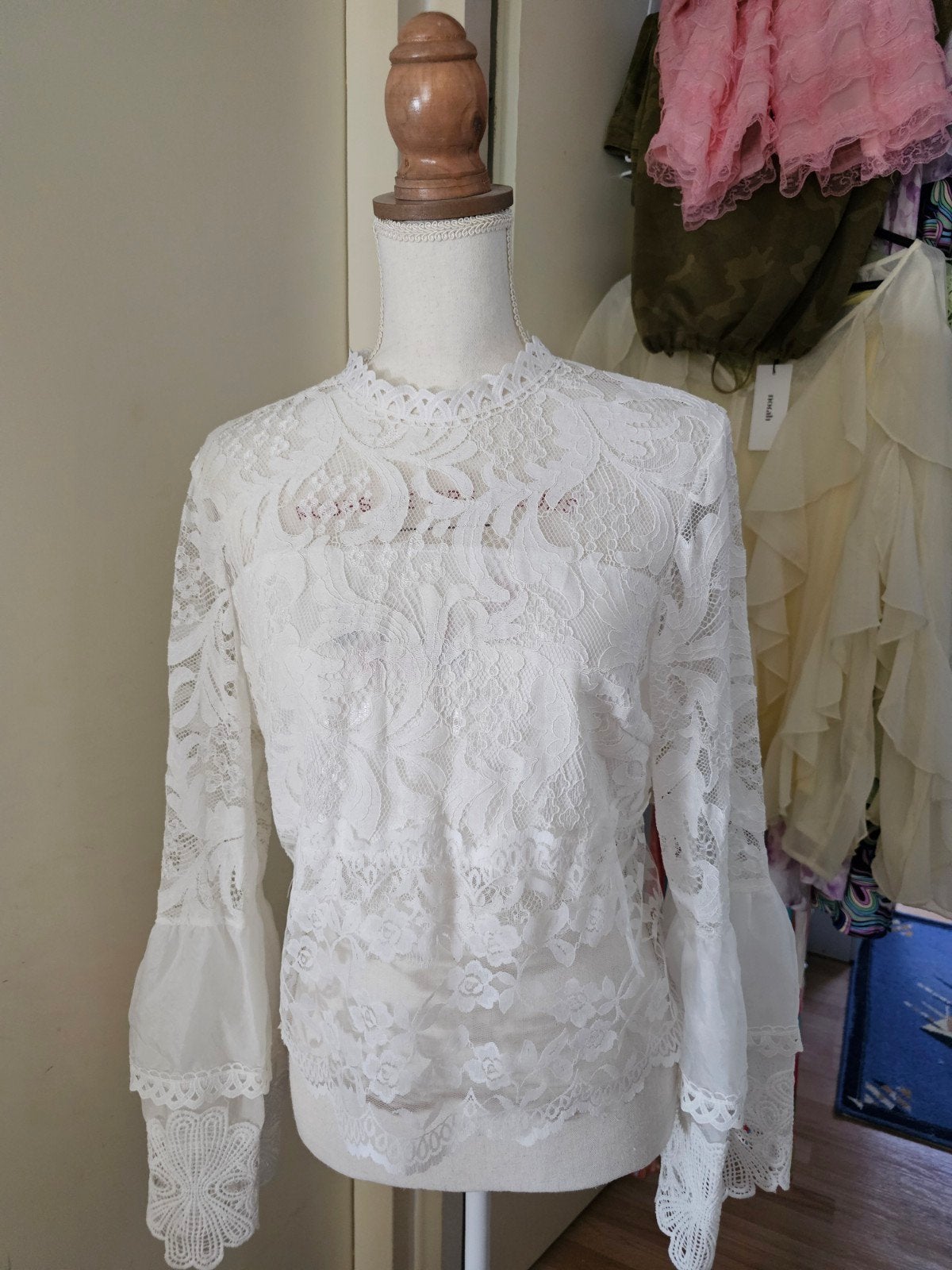Prachtige Wit KANTEN Top 40/42 incl.verzenden €34,-, Verzenden, Nieuw, Maat 38/40 (M), Wit