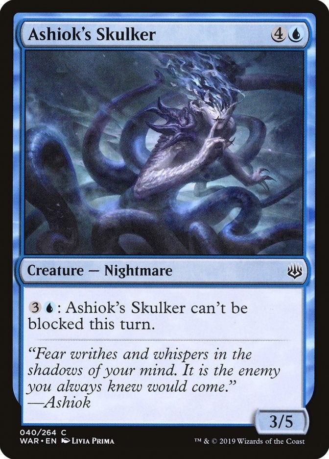 Ashiok's Skulker - Magic: The Gathering Kaart 040/264c NM, Verzenden, Zo goed als nieuw, Losse kaart