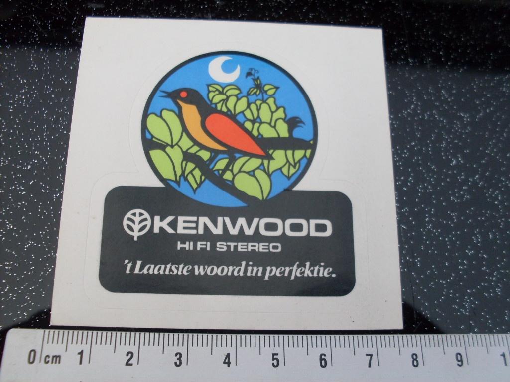 sticker kenwood hi-fi stereo 't laatste woord in perfektie, Verzenden, Zo goed als nieuw, Merk