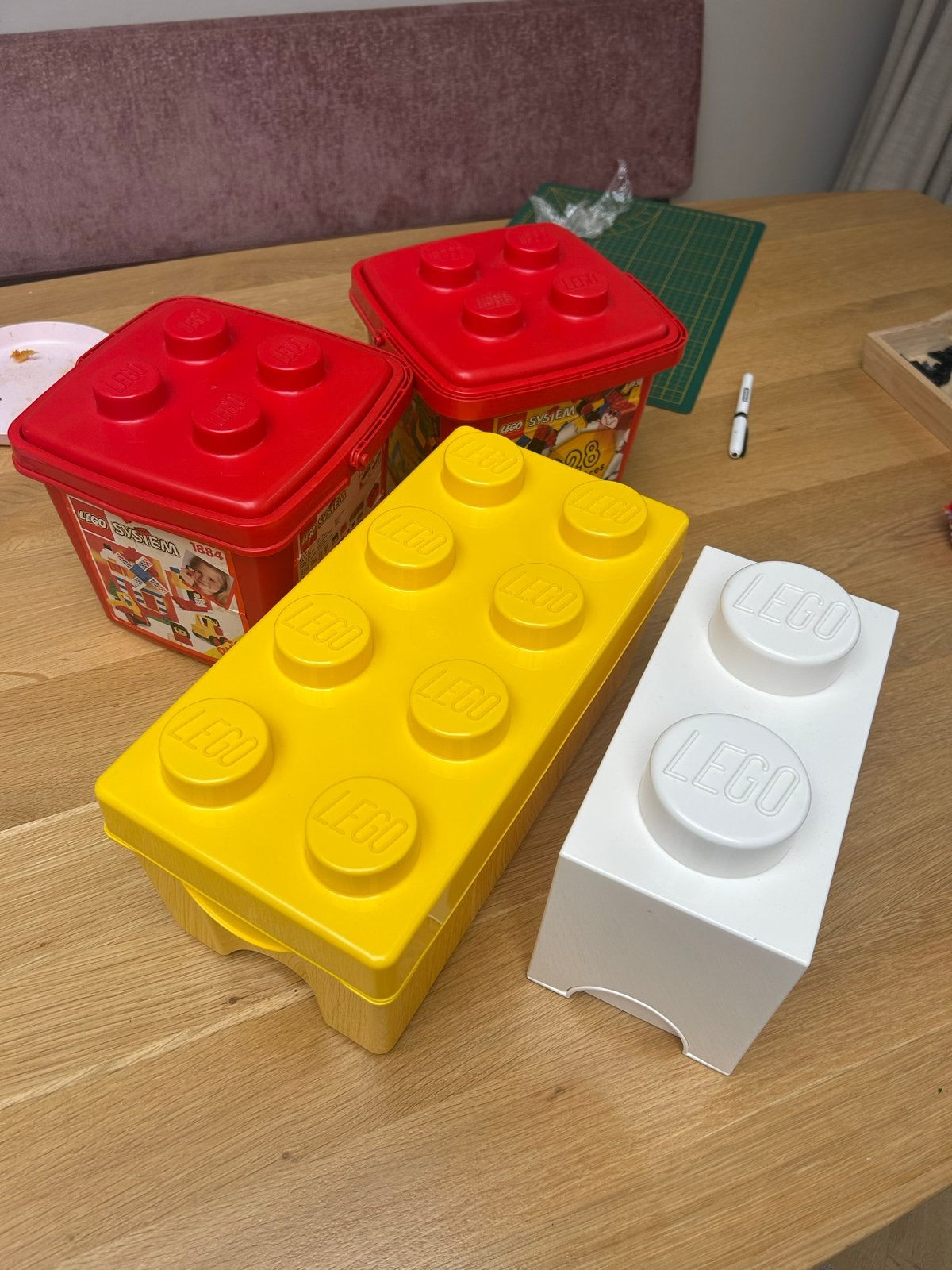 Lego bewaardozen - set van 4 stuks, Ophalen, Gebruikt, Overige thema's, Lego