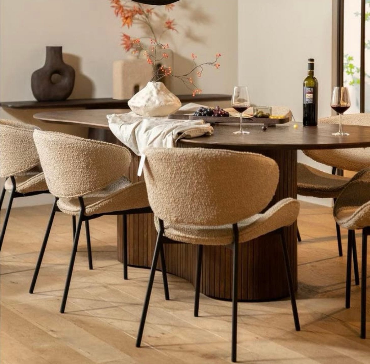 Organische eettafel mangohout 200x110 cm bruin, Huis en Inrichting, Tafels | Eettafels, 100 tot 150 cm, Nieuw, Ophalen of Verzenden