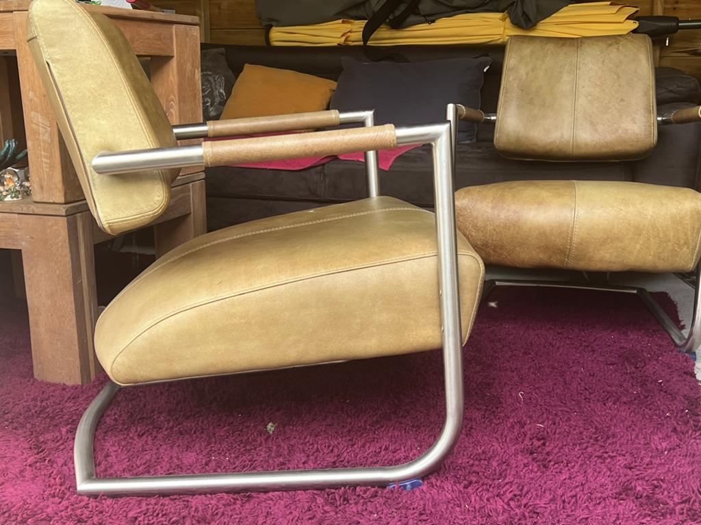 Xooon Fauteuils, Ophalen, Zo goed als nieuw, 50 tot 75 cm, Leer