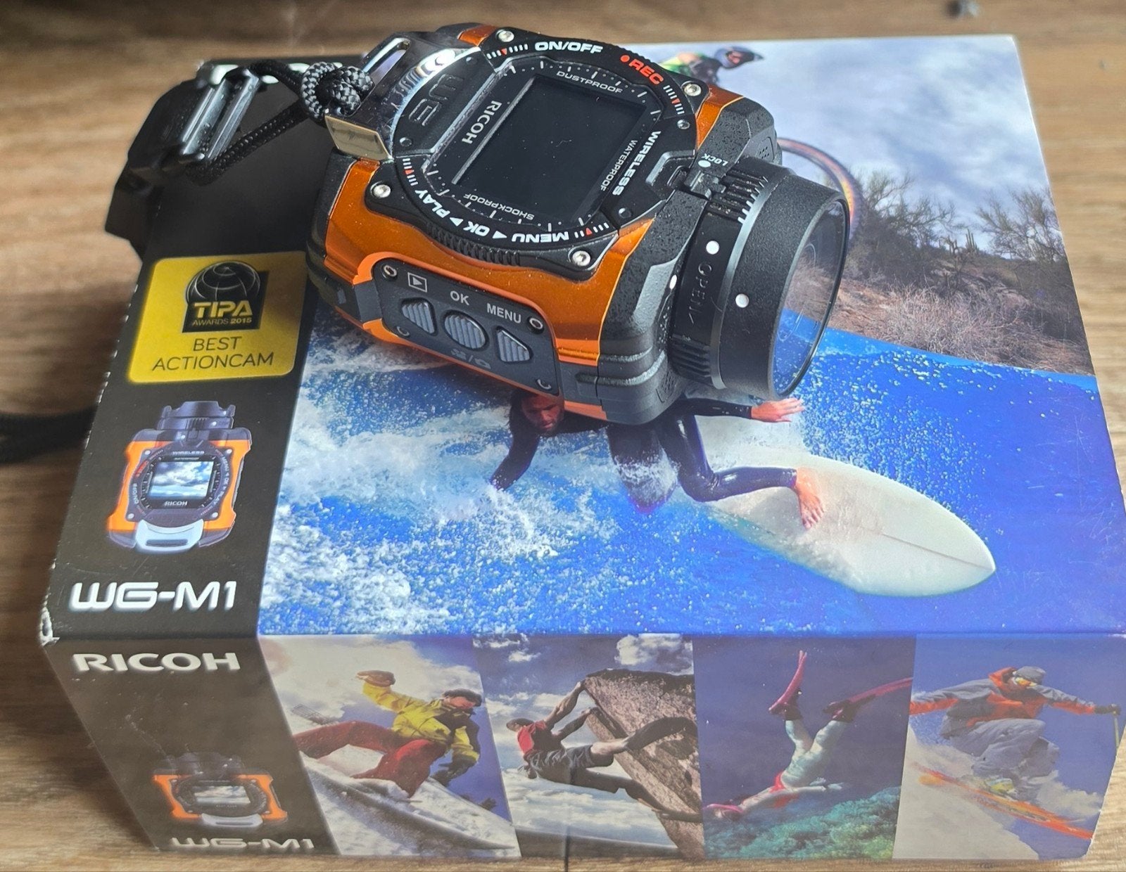 Ricoh WG-M1 Action Camera – Waterdicht – Full HD – Compleet, Ophalen of Verzenden, Zo goed als nieuw, Overige merken