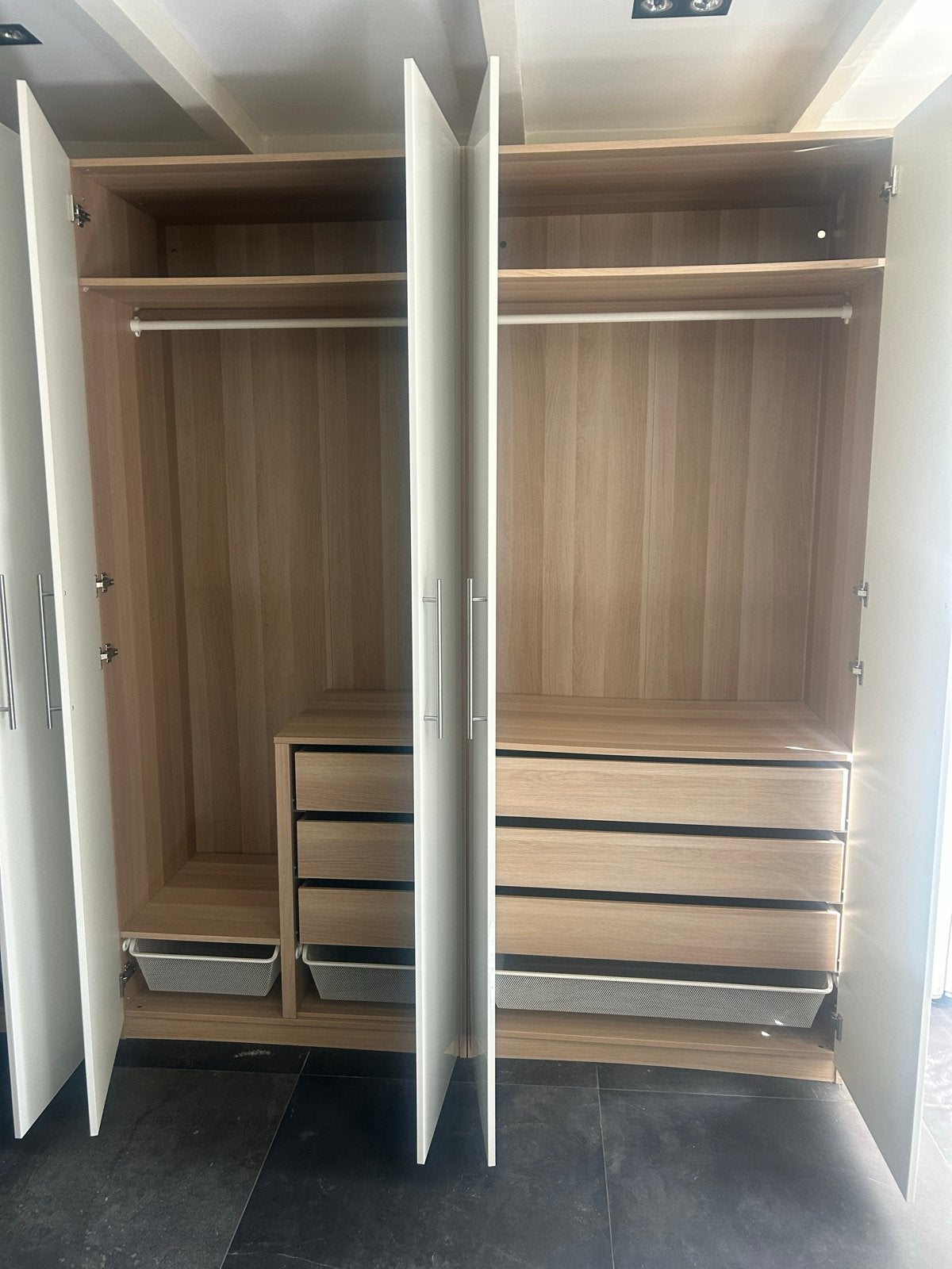 Linker PAXkast met hang en lades, Huis en Inrichting, Kasten | Kledingkasten, Ophalen, 100 tot 150 cm, 200 cm of meer, Zo goed als nieuw