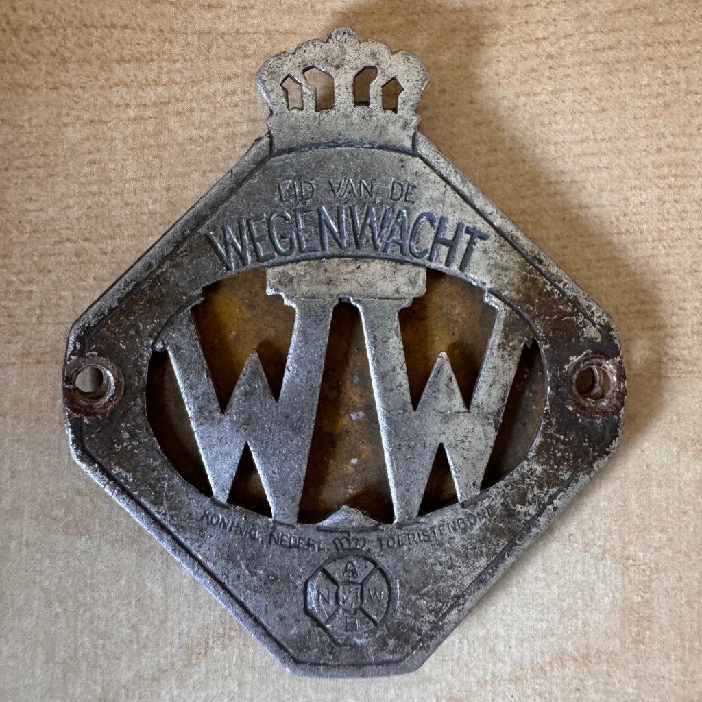 Vintage Badge Embleem Schildje ANWB WW Wegenwacht Klein, Verzenden, Gebruikt