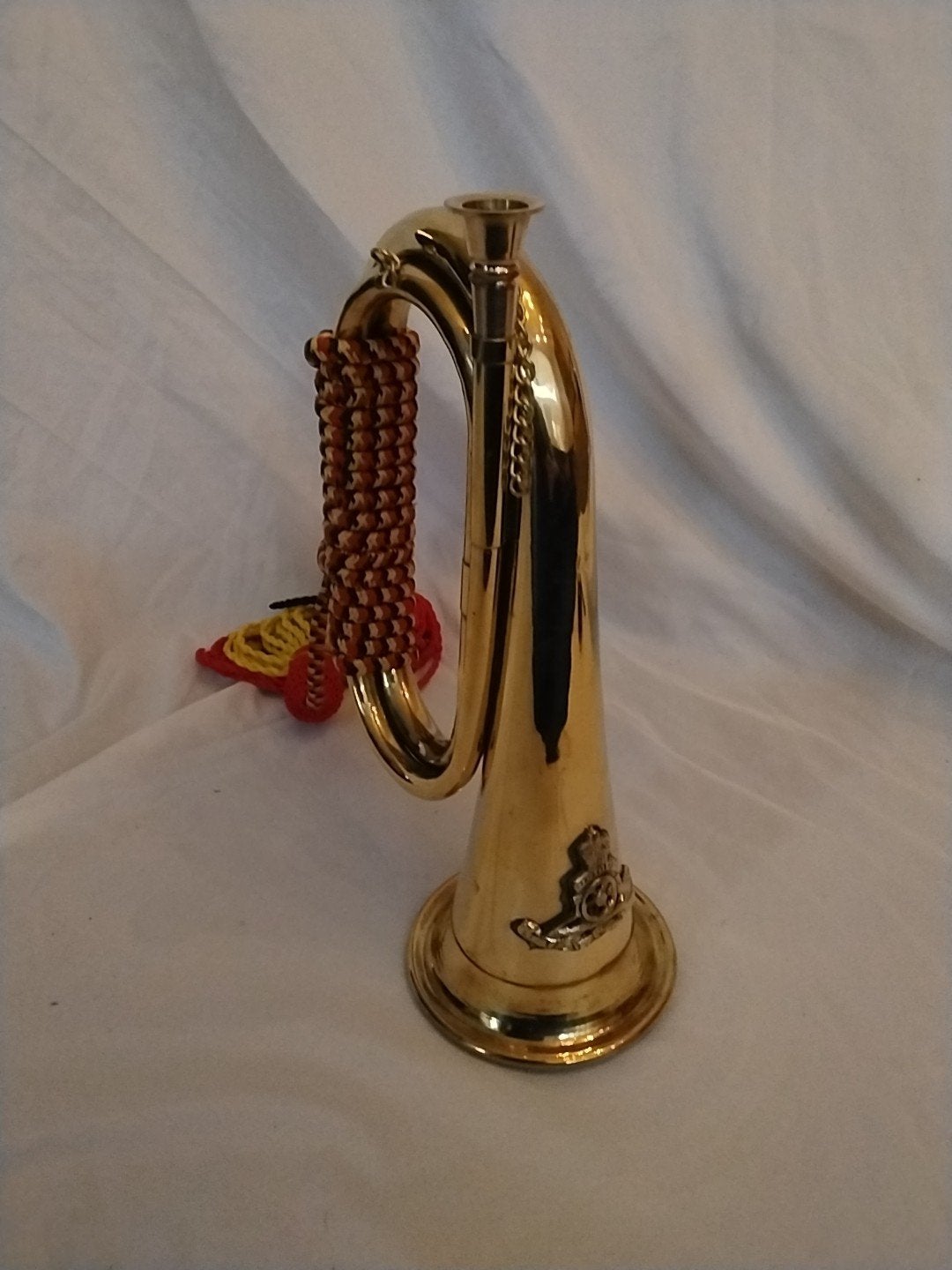 Decoratieve koperen bugel met koord, Muziek en Instrumenten, Ophalen of Verzenden, Gebruikt, Overige typen
