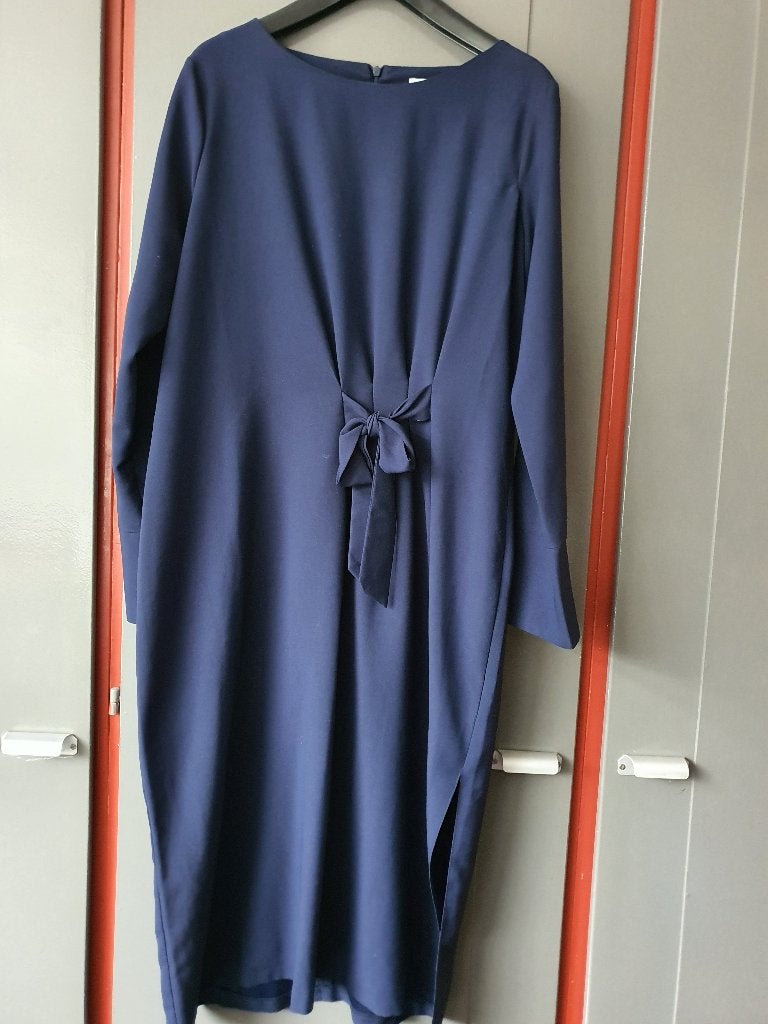 Closet London marine jurk strik EU 44, Kleding | Dames, Blauw, Maat 42/44 (L), Ophalen of Verzenden, Zo goed als nieuw