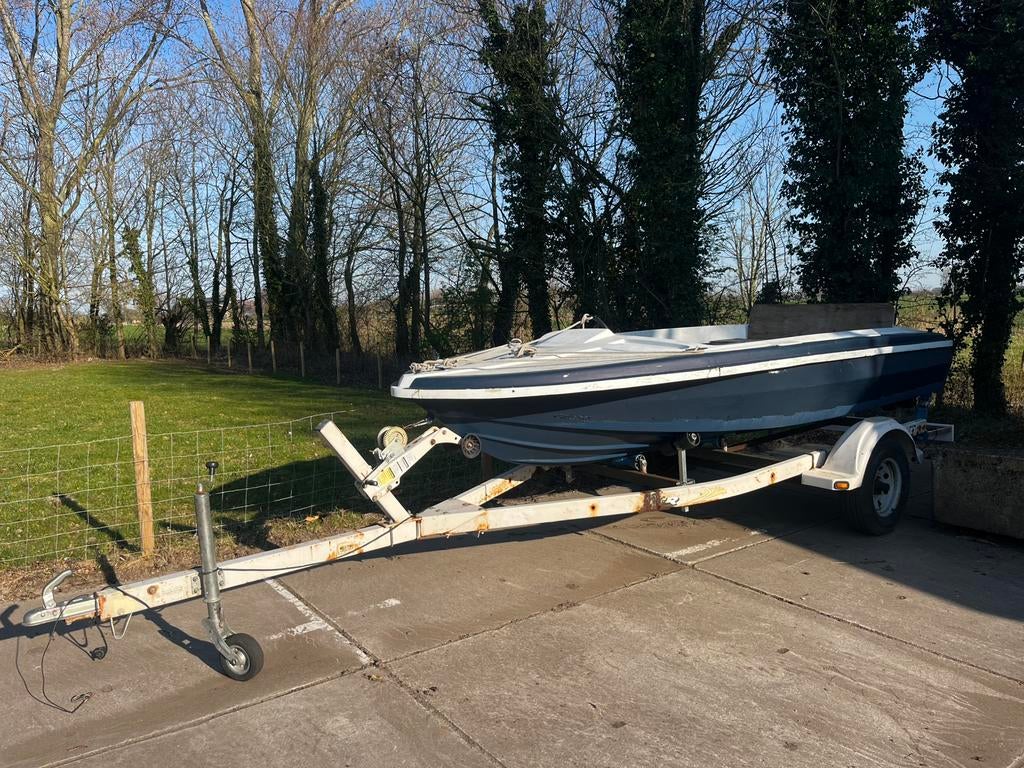 Speedboot met 25pk mercury en trailer, Ophalen, Gebruikt, Overige typen, Motorboot