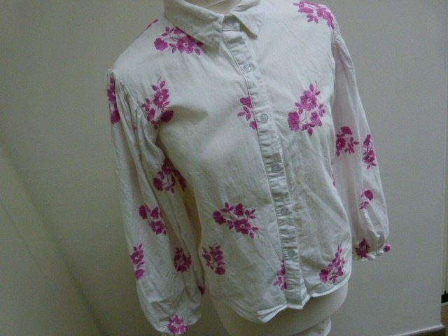Ydence blouse maat M 38 wit roze bloemen, Maat 38/40 (M), Meerkleurig, Zo goed als nieuw, Ydence