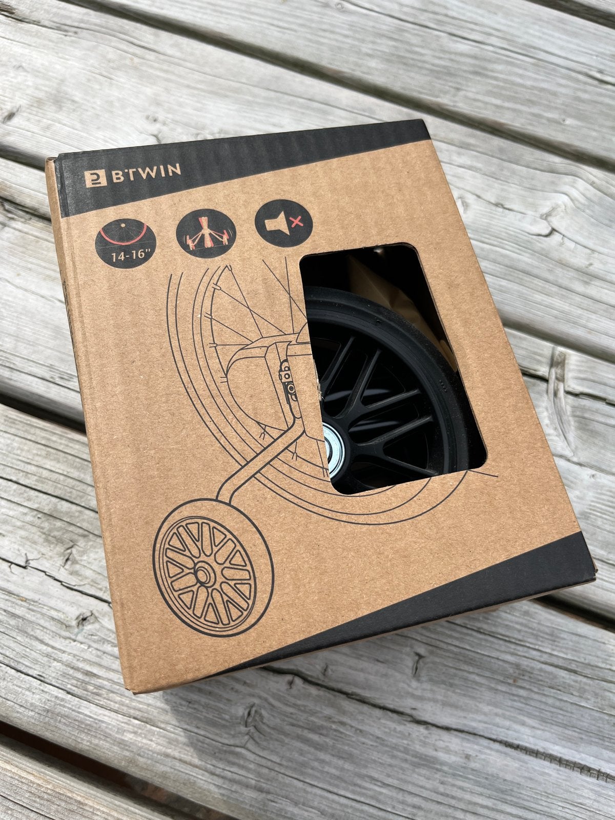 B'Twin zijwieltjes voor kinderfiets 14-16 inch, Fietsen en Brommers, Fietsonderdelen, Kinderfiets, Ophalen, Wiel, Nieuw