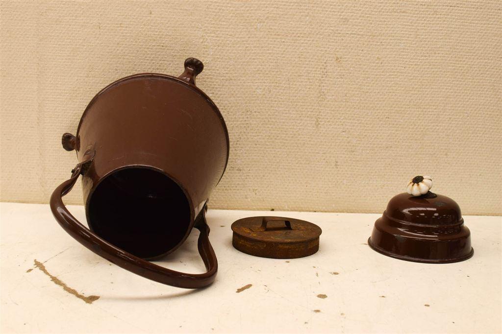 Emaille Doofpot 47598, Antiek en Kunst, Antiek | Emaille, Ophalen of Verzenden
