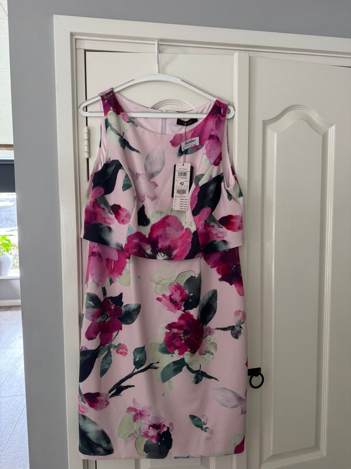 Vera Mont jurk bloemenprint roze maat 42 nieuw, Maat 42/44 (L), Nieuw, Ophalen of Verzenden, Roze