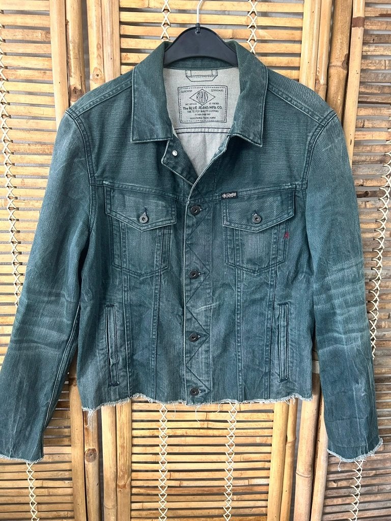 Replay heren spijkerjas donkerblauw denim jack maat M, Ophalen of Verzenden, Zo goed als nieuw, Replay, Maat 48/50 (M)