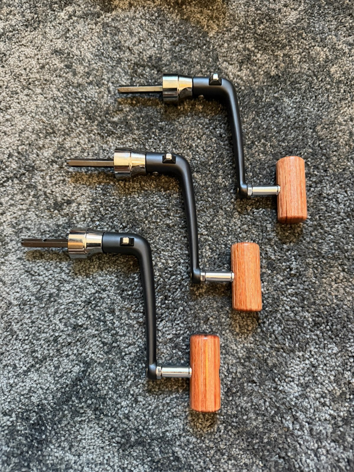 3x houten slinger nieuwe Daiwa Emblem, whisker, Watersport en Boten, Ophalen of Verzenden, Zo goed als nieuw, Molen