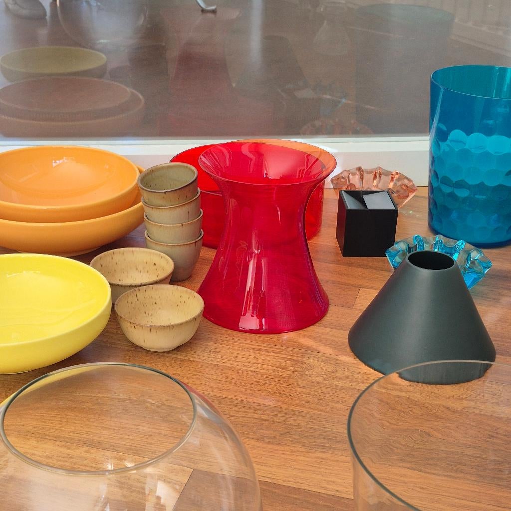 Vazen en schalen, Huis en Inrichting, Woonaccessoires | Vazen, Ophalen, Overige kleuren, Minder dan 50 cm, Glas