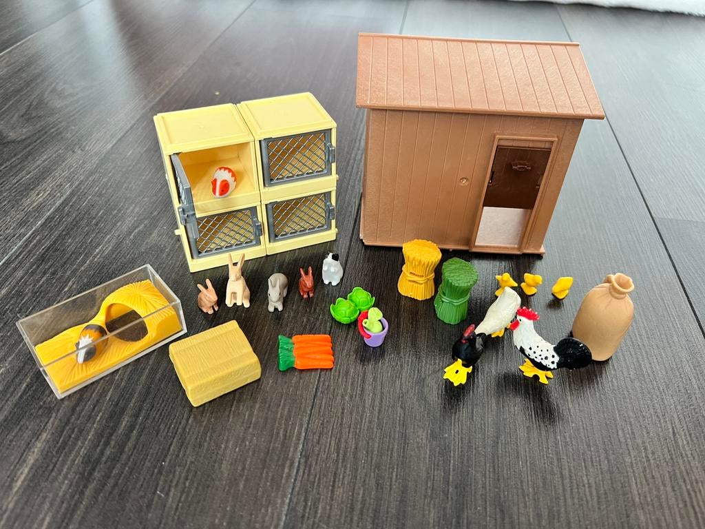 Playmobil - samengestelde set kippenhok en knaagdieren, Ophalen of Verzenden, Gebruikt