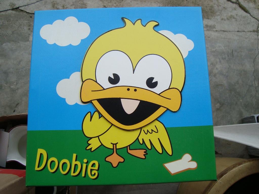 Doobie schilderij 30-30 cm, Ophalen of Verzenden, Nieuw, Wanddecoratie