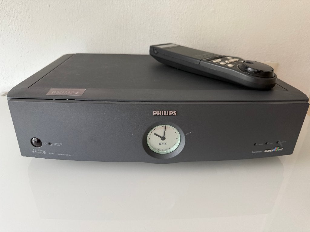 Philips VR969 - The Clock - svhs videorecorder, Audio, Tv en Foto, Videospelers, Ophalen of Verzenden, Gebruikt, VHS-speler of -recorder