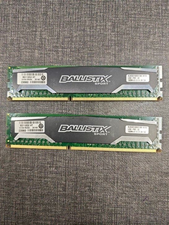 8GB DDR3 Crucial Ballistix Sport (Kit van 2 x 4GB modules), Computers en Software, Ophalen, 1600 Mhz, 8 GB, DDR3